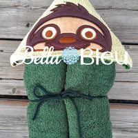 Sloth Towel Topper Bib Peeker Machine Applique Embroidery Design