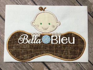 Baby Peanut Applique Machine Embroidery Design