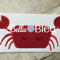 Nautical Sea life Sand Crab boy Embroidery Applique Design