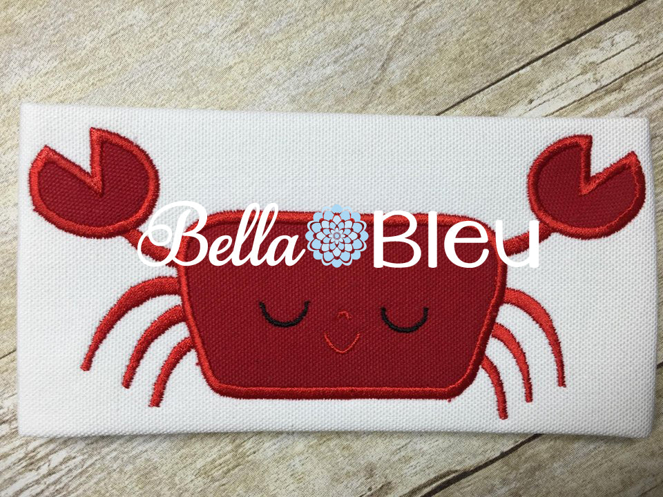 Nautical Sea life Sand Crab boy Embroidery Applique Design
