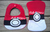 ITH In The hoop Baby Bib with Inspired Pokemon Ball Machine Embroidery Design 5 sizes