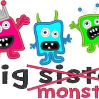 Big Sister Monster Applique