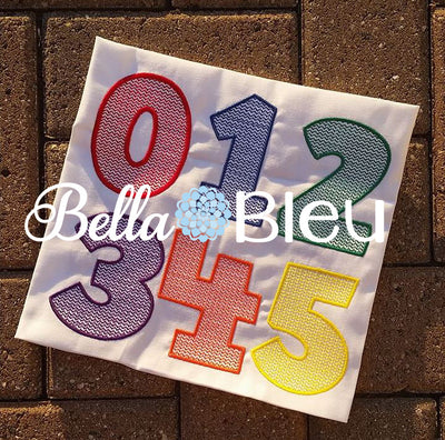 Chevron Font Number Numbers Set Machine Embroidery Design
