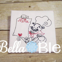 Beautiful Colorwork Kitchen Chef machine embroidery design