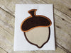 Fall Acorn machine Embroidery Design 6x6