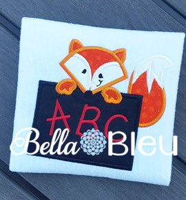 School Fox holding a Chalkboard