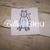 Stick Kitty Cat Figure Machine Embroidery Design