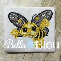 Cute Bumblebee Machine Applique Embroidery design