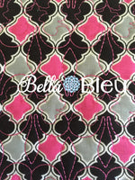 ITH In The hoop Baby Burp with Fleur De Lis Quilting Stipple Pattern Machine Embroidery Design