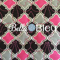ITH In The hoop Baby Burp with Fleur De Lis Quilting Stipple Pattern Machine Embroidery Design