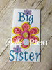 Big Sister Flower Floral Machine Applique Embroidery Design