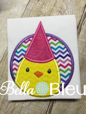 Birthday Duck with Hat Machine Applique Embroidery Design