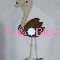 Exclusive Ostrich Bird Machine Applique Embroidery Design