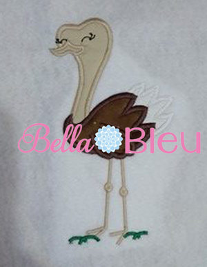 Exclusive Ostrich Bird Machine Applique Embroidery Design