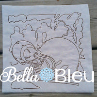 Football helmet and ball quick stitch quilting redwork machine embroidery design