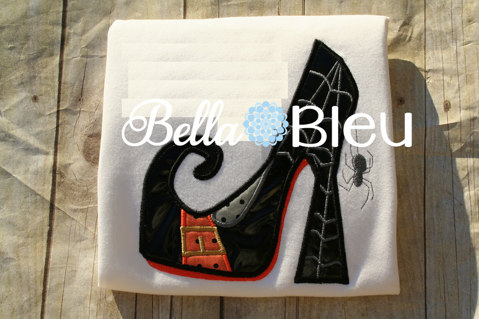 Sexy Halloween Witch Witchy Heels Heel Machine Applique Embroidery design
