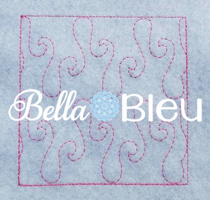 Stipple Flame Quilt Quilting Stitch Machine Embroidery Design