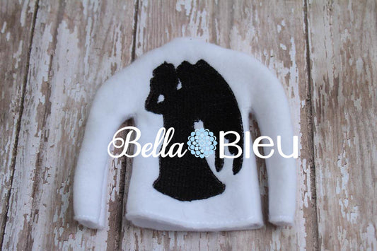 ITH In The Hoop Elf Inspired Doctor Who Angel Sweater Shirt Embroidery design