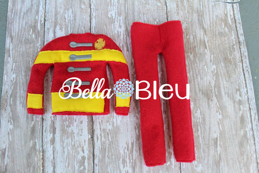 ITH In The Hoop Elf Fireman Jacket Sweater Shirt Embroidery design