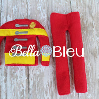 ITH In The Hoop Elf Fireman Jacket Sweater Shirt Embroidery design