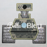 Army Tank #1 Machine Applique Embroidery Design