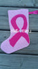 In the hoop Christmas Cancer Ribbon Awareness Stockings machine embroidery applique design.