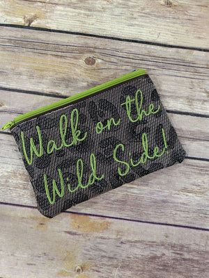 Walk on the Wild Side Leopard Sketchy Zipper Wallet