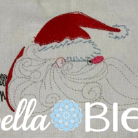Santa Claus with Christmas Bells Machine Embroidery Design