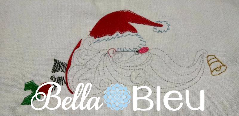 Santa Claus with Christmas Bells Machine Embroidery Design