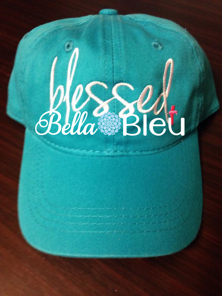 Blessed Baseball hat cap Machine Embroidery Design, Blessed Religious, Religious Cross Embroidery design