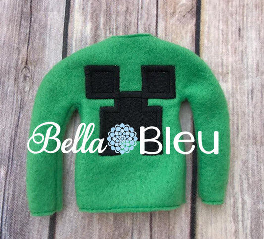 ITH Inspired Creeper Face Elf Sweater Shirt Machine Embroidery Design