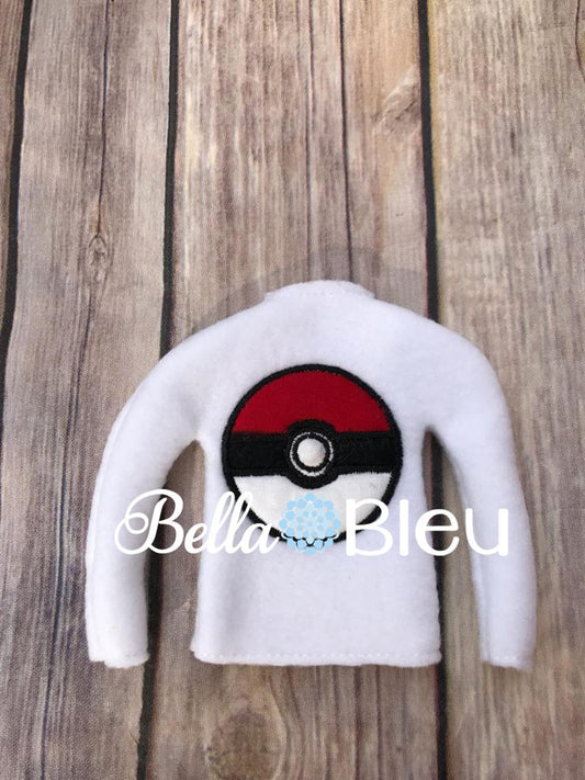 ITH In The Hoop Elf Inspired Pokemon Sweater Shirt Embroidery Design
