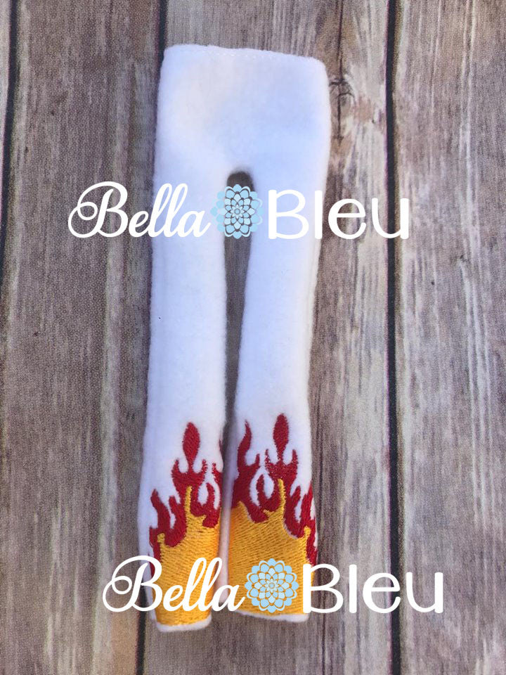 ITH Inspired Elf Elvis Flame Pants Machine in the hoop embroidery design