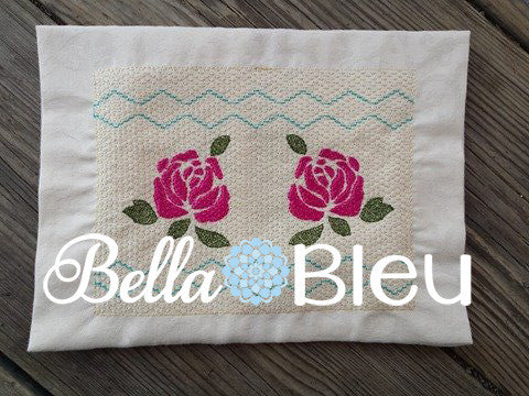 Faux Smocking Smock Smocked Stencil Rose Flower Machine Embroidery Design