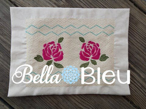 Faux Smocking Smock Smocked Stencil Rose Flower Machine Embroidery Design
