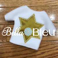 ITH Hannah's Star of David Jewish sweater shirt machine applique embroidery design like elf clothes