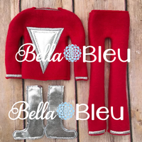 ITH Elf Mork Alien Sweater Shirt Pants and Moon Boots Machine in the hoop design