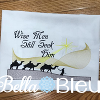 Wise Men Still Seek Him Nativity Christmas Sketchy Machine Embroidery Design