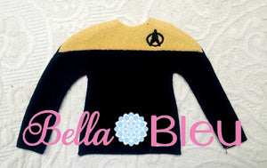 Elf Trek Trekkie Sweater Shirt Machine In the hoop embroidery design