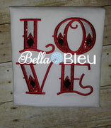 Beautiful Love Machine Embroidery Applique Design