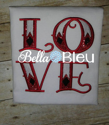 Beautiful Love Machine Embroidery Applique Design
