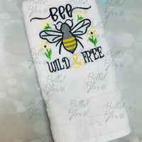 Bee Wild and Free Sketchy saying