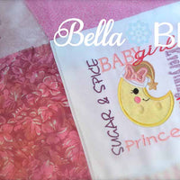 Baby Girl Subway Art Princess Moon Machine Applique Embroidery Design