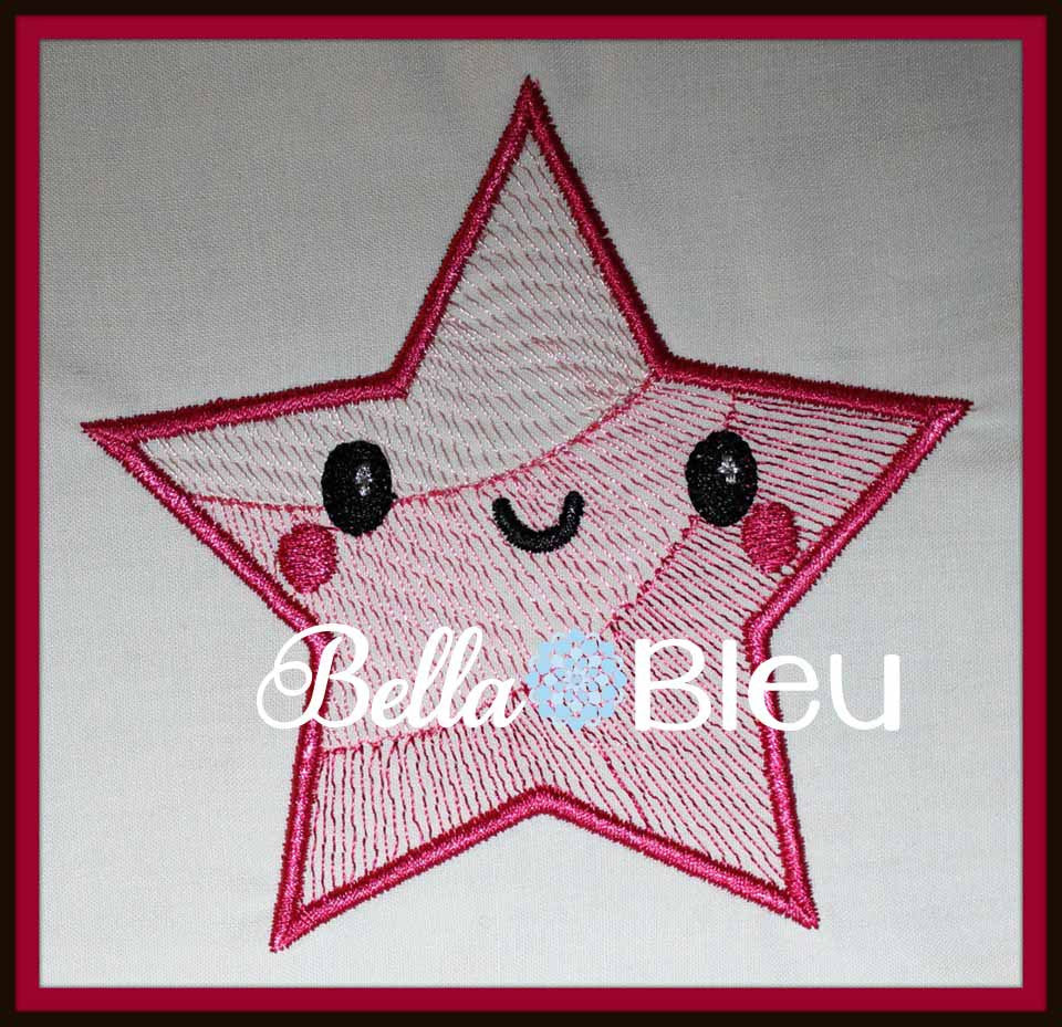 Sketchy Kawaii Twinkle Twinkle Little Star Baby Machine Embroidery Design