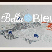 Fighter Military Airplane Colorwork Quick Stitch Machine Embroidery Design