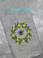 Scribble Lemon Wreath with Bee