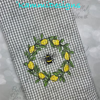 Scribble Lemon Wreath with Bee