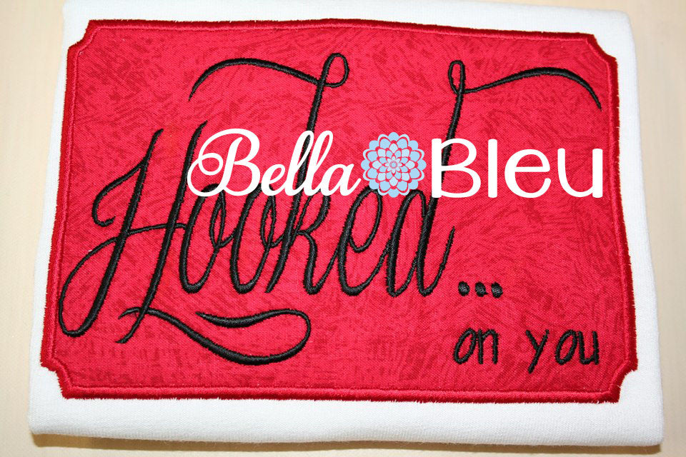 Hooked on You Wedding Anniversary Machine Embroidery Design