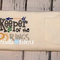 Keeper of the Rings Ring Bearer Machine Embroidery Design