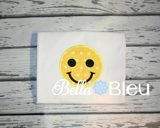 Emoji Smiley Face Machine Applique Design